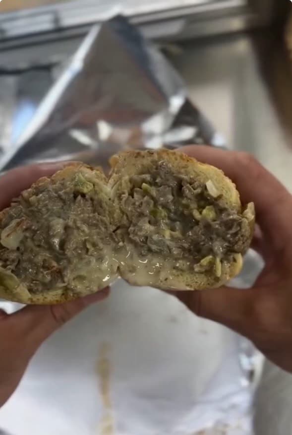 Cheesesteak with melted cheese